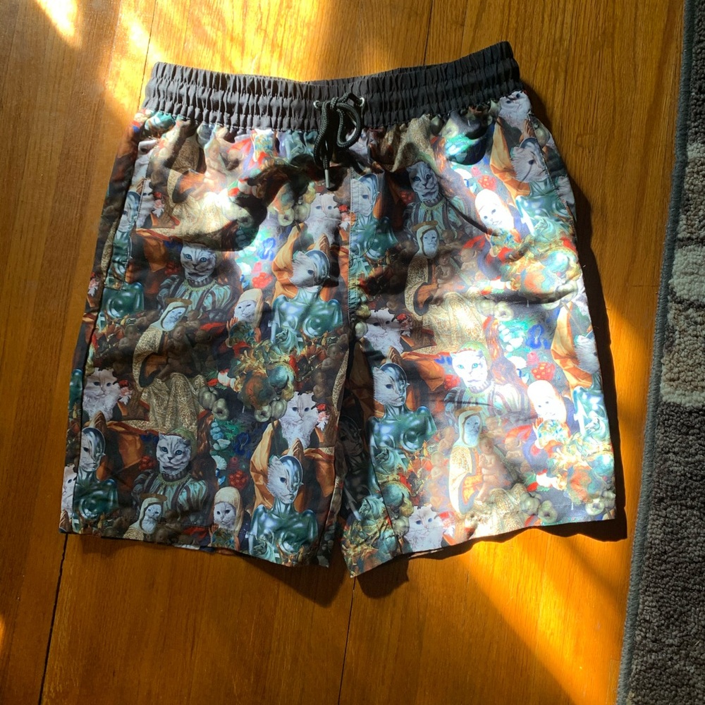 RIPNDIP religious nermal all over print shorts